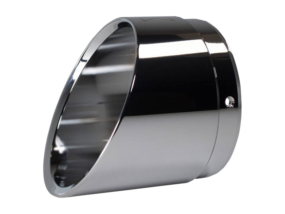 Edge Slash Cut Billet End Cap – Chrome. Fits Khrome Werks 4.5in. Exhausts & Mufflers