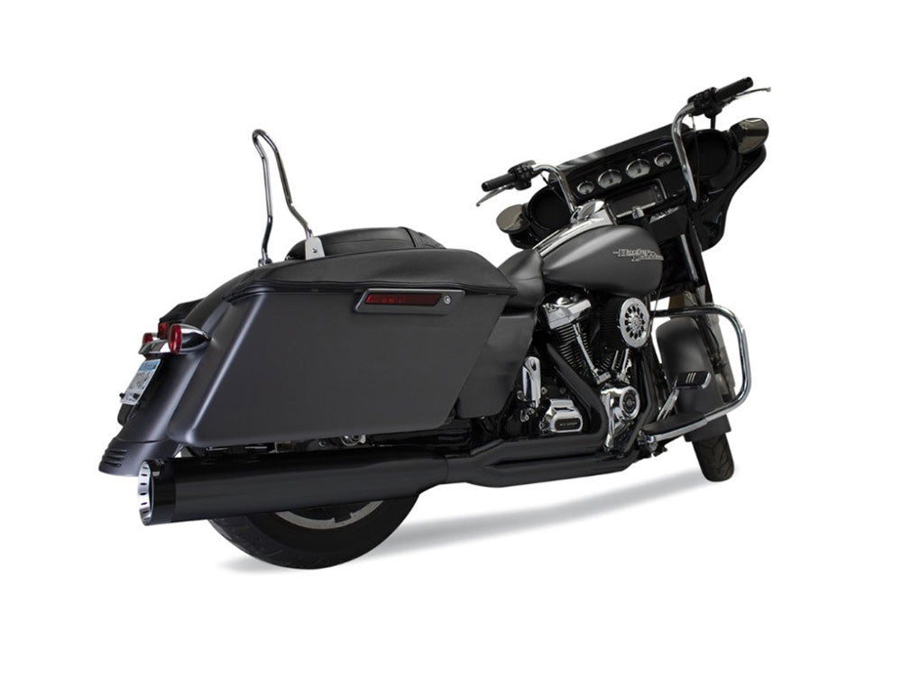Outlaw 2-into-1 Exhaust – Black. Fits Touring 2017up
