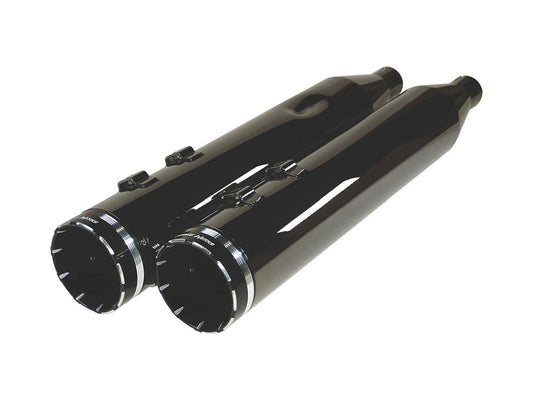 4-1/2in. Tracer Slip-On Mufflers – Eclipse, Scorched Chrome. Fits Touring 2017up.