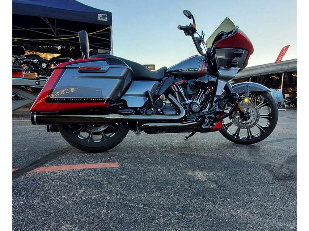 Dominator 2-into-2 Dual Exhaust – CVO Eclipse Black with Eclipse Black 4.5in. Mufflers. Fits CVO Touring 2017up.