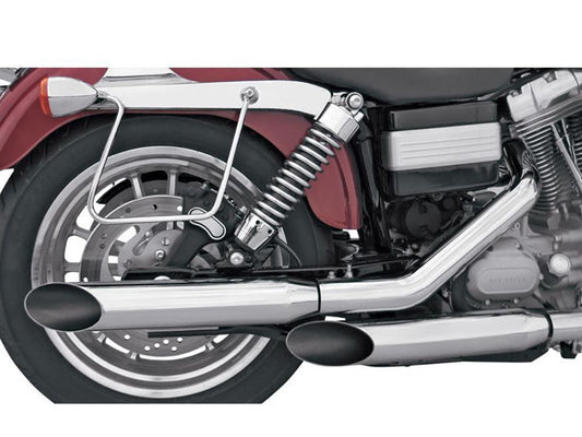 3in. HP-Plus Slash Cut Slip-On Mufflers – Chrome. Fits Dyna 1995-2017.