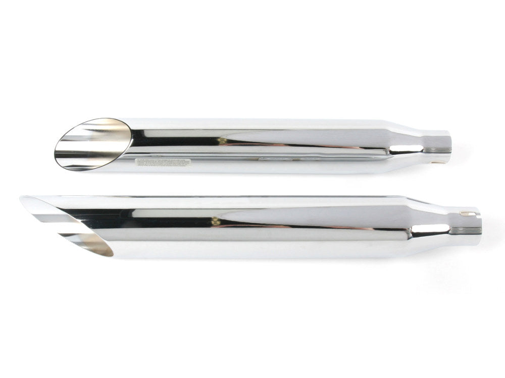 3in. HP-Plus Slash Cut Slip-On Mufflers – Chrome. Fits Softail Deuce 2007 & Fat Boy 2007-2017.