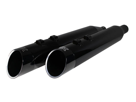 4-1/2in. Edge Slip-On Mufflers – Obsidian, Black Onyx. Fits Touring 2017up.