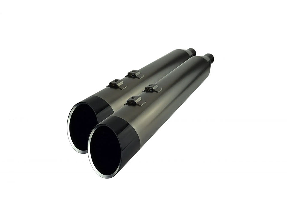 4-1/2in. Edge Slip-On Mufflers – Smoke, Smoked Satin Chrome. Fits Touring 2017up.