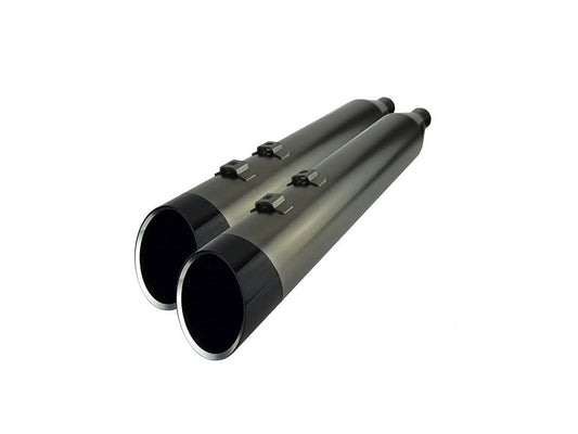 4-1/2in. Edge Slip-On Mufflers – Smoke, Smoked Satin Chrome. Fits Touring 2017up.