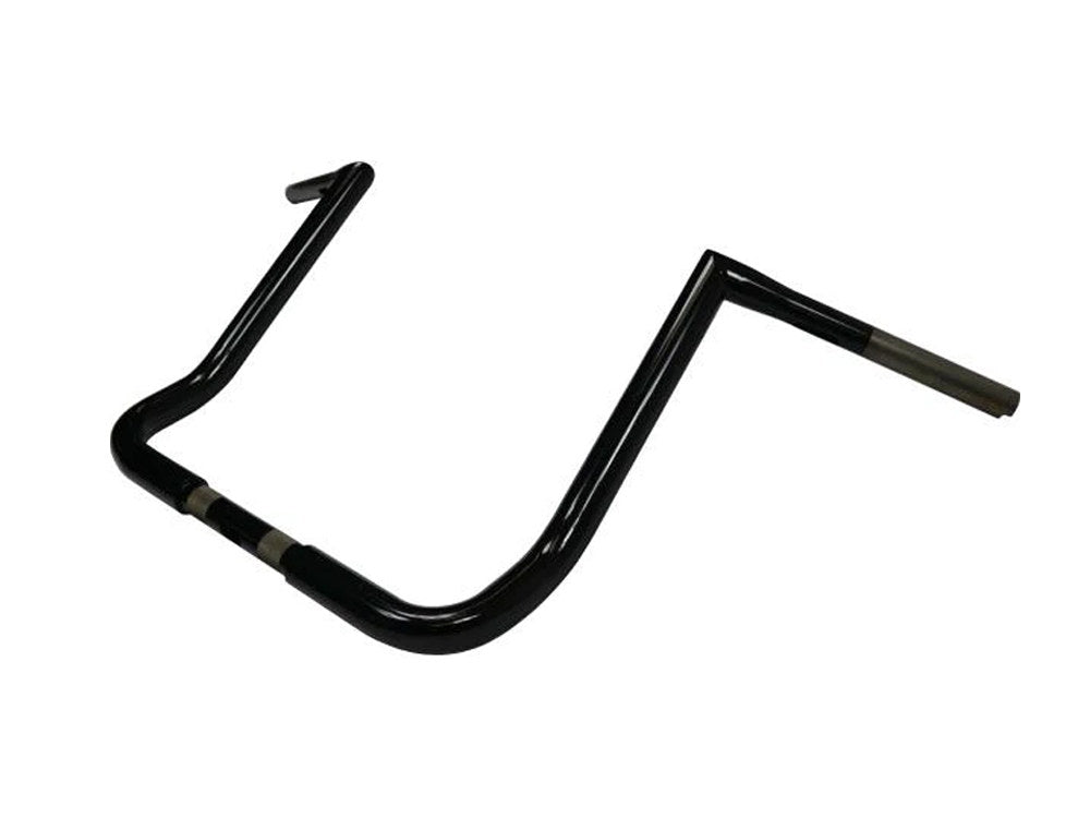 14in. x 1-1/4in. Twin Peaks Handlebar – Gloss Black. Fits Ultra Models 1996-2024 and Street Glide 1996-2023