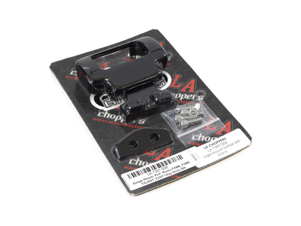 Performance Risers Gauge Mount – Gloss Black. Fits Street Bob, Breakout, Low Rider ST & Standard 2018up.