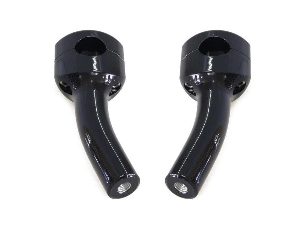 5.5in. Pullback Two Piece Riser Kit – Gloss Black. Fits 1.25in. Handlebar.