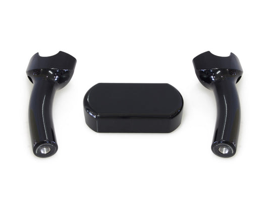 5.5in. Pullback One Piece Riser Kit – Gloss Black. Fits 1-1/4in. Handlebar