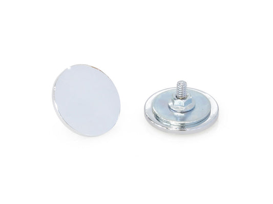 Inner Fairing Mirror Plugs – Chrome. Fits Touring 1996up.