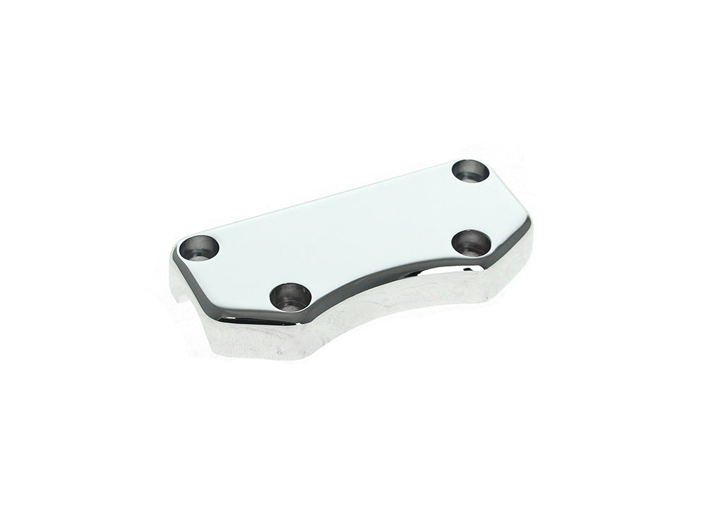 Smooth Handlebar Top Clamp with Exposed Bolts – Chrome
