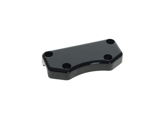 Smooth Handlebar Top Clamp with Exposed Bolts – Gloss Black