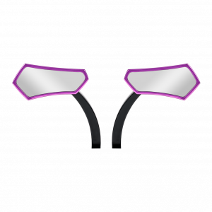 Diamond Mirror Purple with Black Bracket