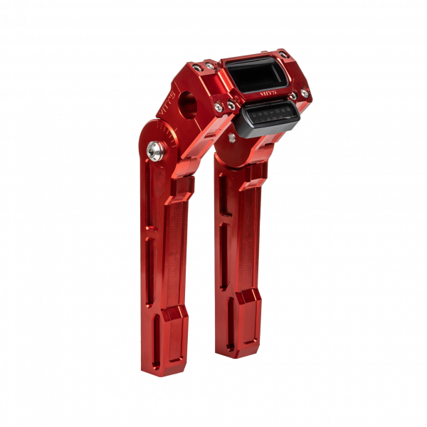 Adjustable Riser + Digital Gauge Housing Red