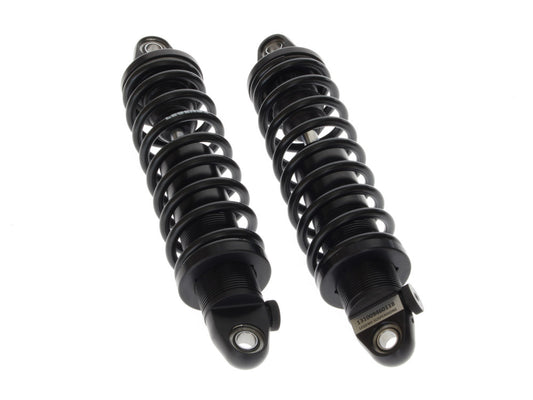 REVO-A Series, 12in. Adjustable Rear Shock Absorbers – Black. Fits Dyna 1991-2017.