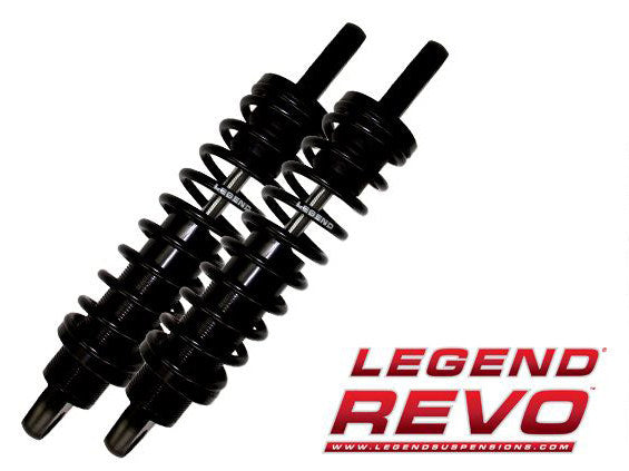 REVO Series, 12in. Rear Shock Absorbers – Black. Fits V-Rod 2007-2017.