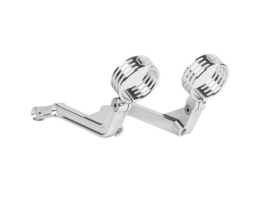 Revo ARC Remote Reservoir External Billet Mounting Brackets – Alloy. Fits Touring 2014-2024