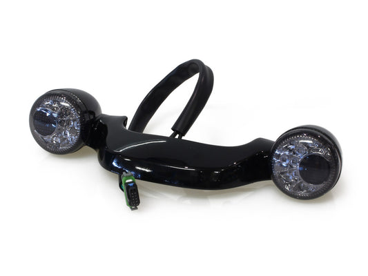 Gloss Black LED Rear Turn Signal Lightbar with Smoke Lenses. Fits Touring 2014up.