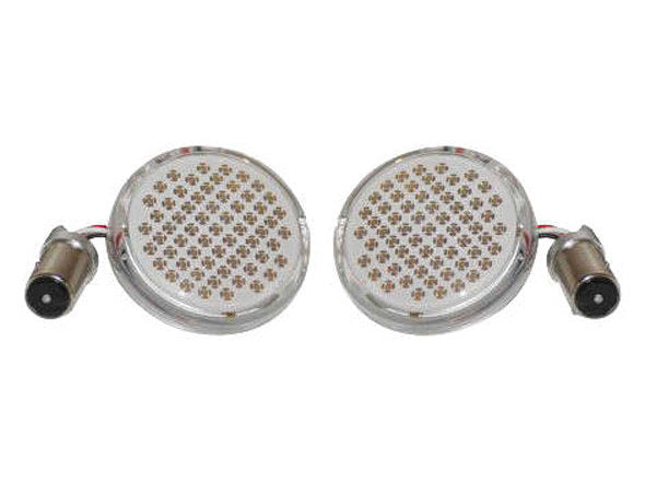 LED Turn Signal Inserts HD 2002 Up Front or Rear Amber Deluxe