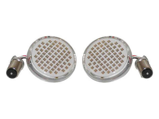 LED Turn Signal Inserts HD 2002 Up Front or Rear Amber Deluxe