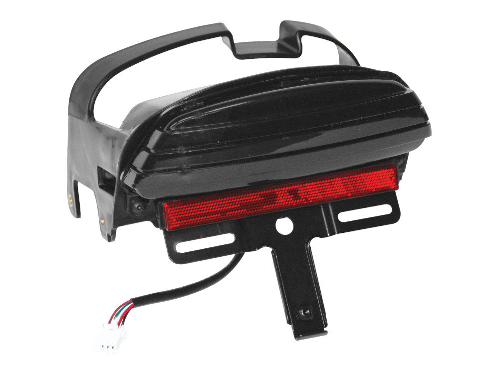 LED Tri-Bar Taillight with Smoke Lens. Fits Fat Bob 2008-2013.