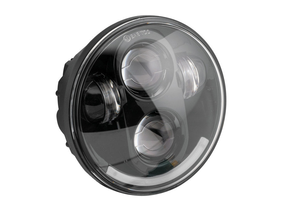 5-3/4in. LED HeadLight – Black. Fits H-D & Indian Scout Models with 5-3/4in. Headlight.
