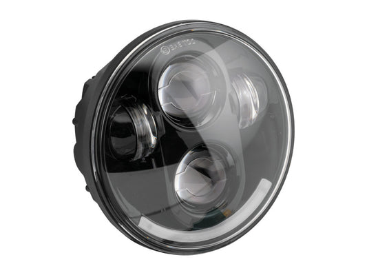 5-3/4in. LED HeadLight – Black. Fits H-D & Indian Scout Models with 5-3/4in. Headlight.