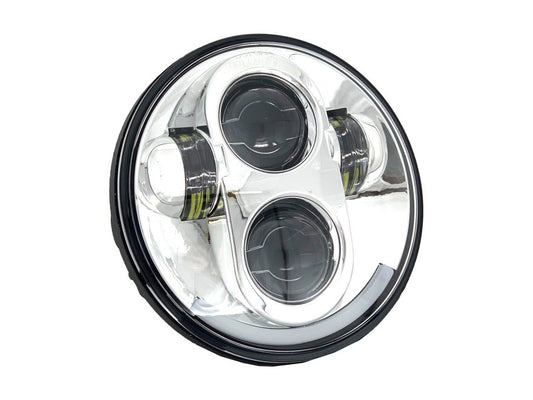 5-3/4in. LED HeadLight – Chrome. Fits H-D & Indian Scout Models with 5-3/4in. Headlight.