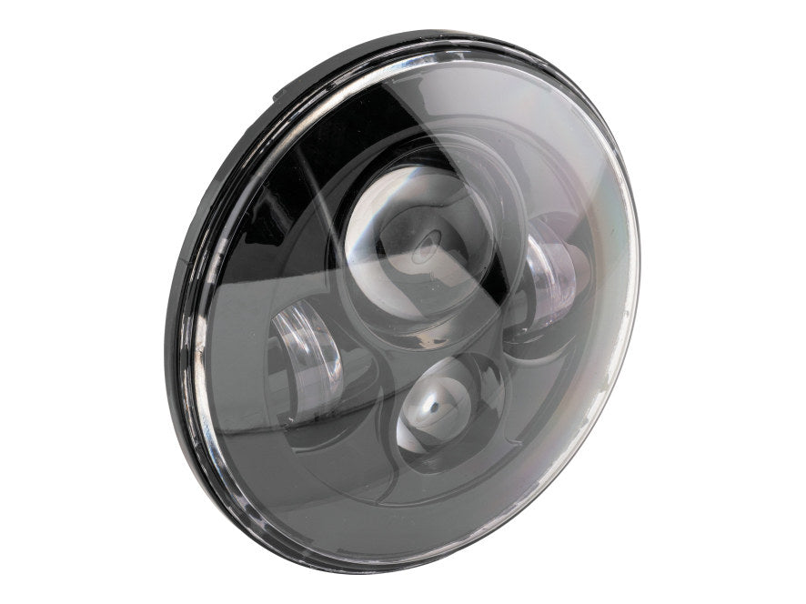 7in. LED HeadLight Insert – Black. Fits H-D, Indian Chief Classic & Dark Horse Models with 7in. Headlight.
