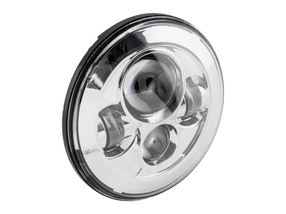 7in. LED HeadLight Insert – Chrome. Fits H-D, Indian Chief Classic & Dark Horse Models with 7in. Headlight.