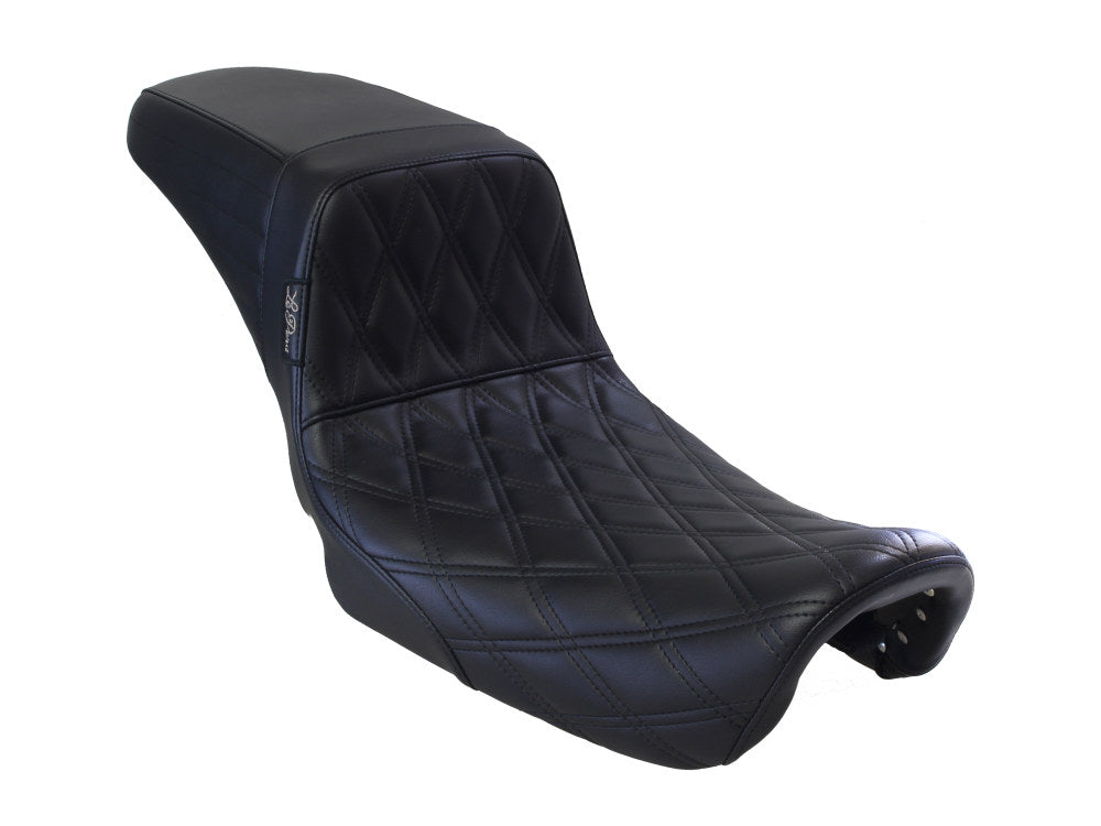 Kickflip Daddy Long Legs Dual Seat with Black Double Diamond Stitch. Fits Dyna 2006-2017.