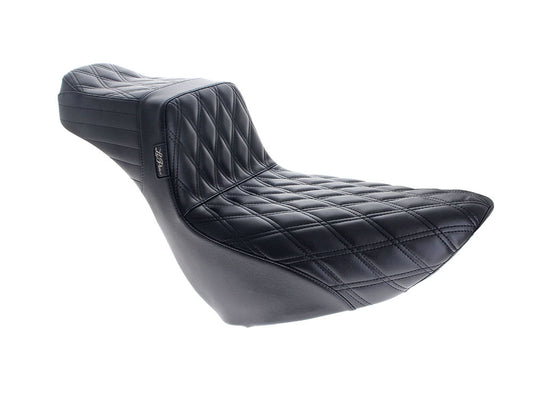 TailWhip Daddy Long Legs Dual Seat with Black Double Diamond Stitch. Fits Sport Glide & Low Rider 2018up & Low Rider S 2020up.