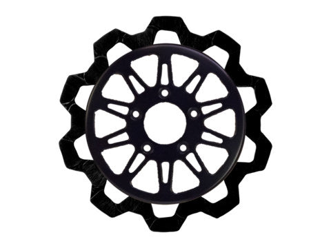 11.5in. Rear Omega Bow-Tie Disc Rotor – Black Band & Black Carrier. Fits Big Twin 2000up & Sportster 2000-2010.