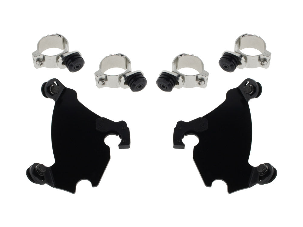 Black Gauntlet Trigger-Lock Mounting Hardware. Fits Street 500 2015-2020, Dyna 1991-2005 & Sportster 1987-2012.