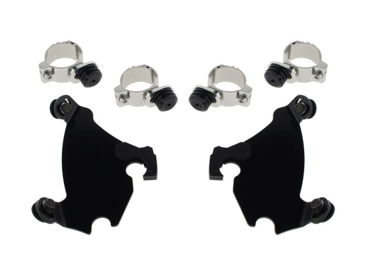 Black Gauntlet Trigger-Lock Mounting Hardware. Fits Street 500 2015-2020, Dyna 1991-2005 & Sportster 1987-2012.