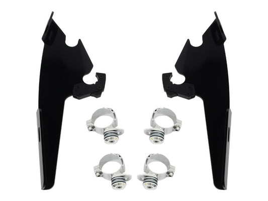 Black Batwing Fairing Trigger-Lock Mounting Hardware. Fits Dyna 2006-2017 & Street Bob 2018up.