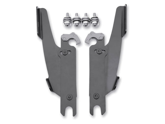 Black Batwing Fairing Trigger-Lock Mounting Hardware. Fits FL Softail 1986-2017 With Out Spotlight Bar.