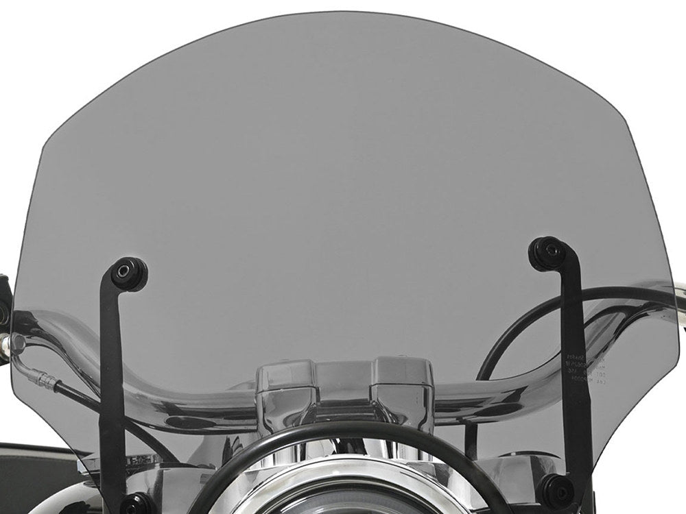 El Paso Windshield. Black Smoke. 13in. High. Fits models with 5-3/4in. Headlights.