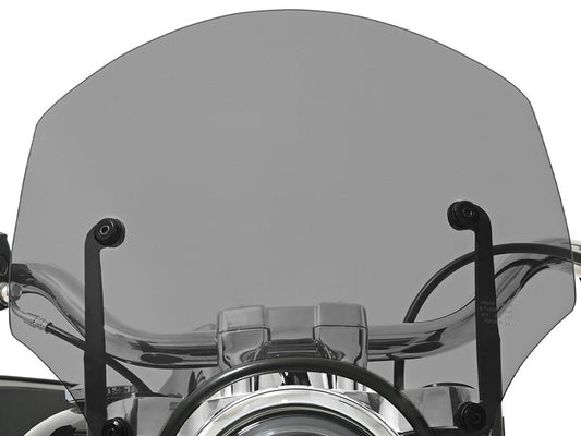 El Paso Windshield. Black Smoke. 13in. High. Fits models with 5-3/4in. Headlights.