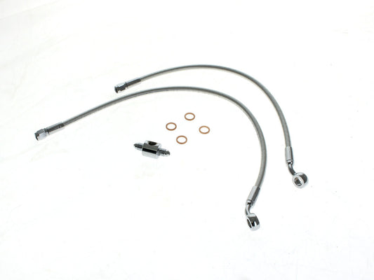 Rear Brake Line – Sterling Chromite. Fits FX Softail 1987-1999.