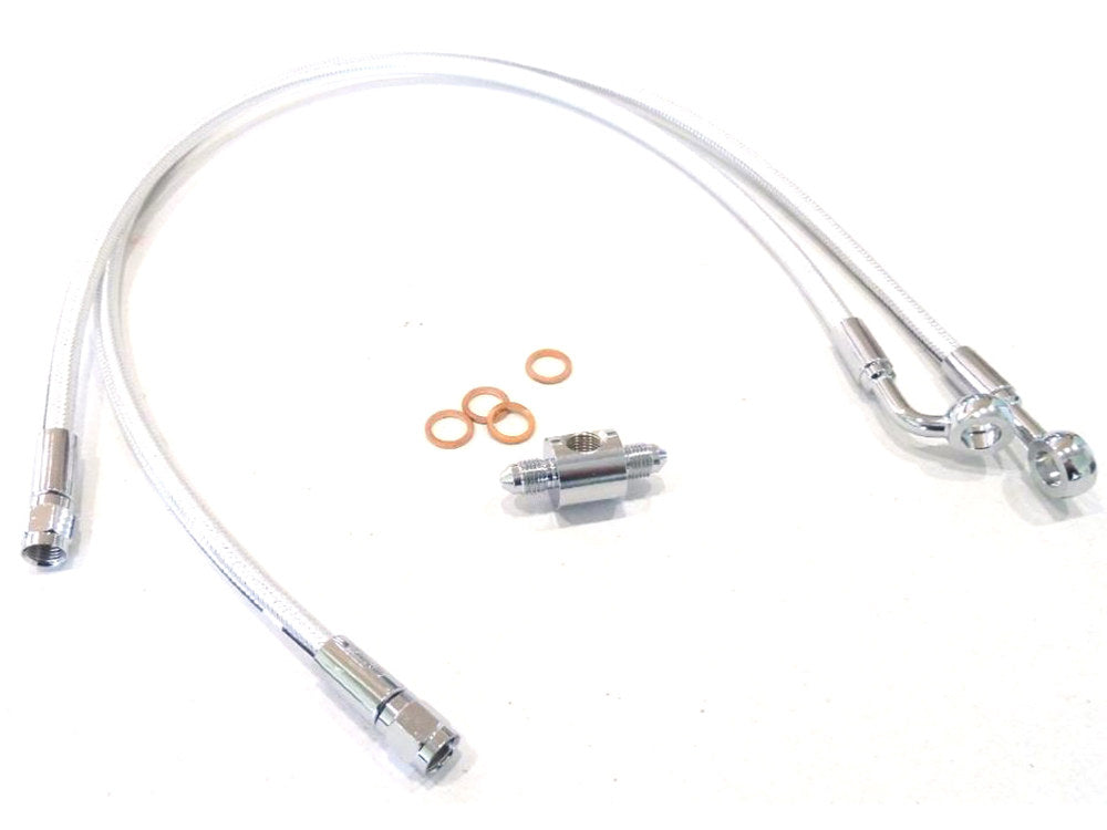 Rear Brake Line – Sterling Chromite. Fits Road King 1998-2006 & Tour Glide 1992-1996.