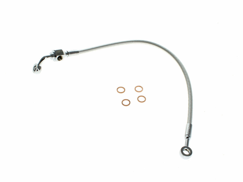 Rear Brake Line – Sterling Chromite. Fits Dyna 1991-1999.