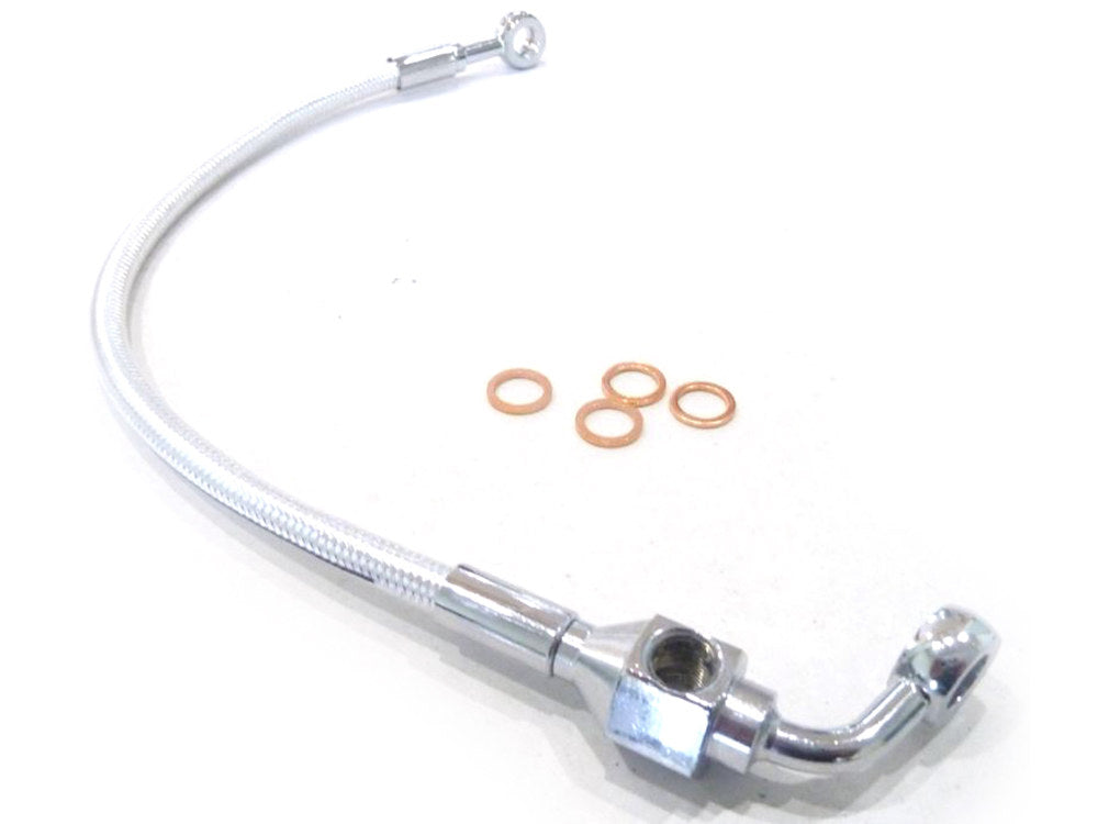 Rear Brake Line – Sterling Chromite. Fits Dyna 2000-2007