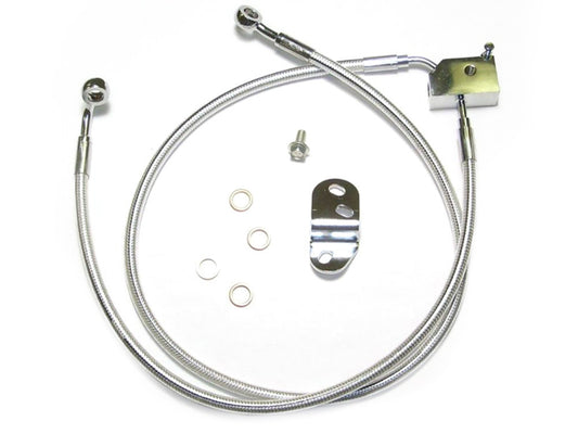 Rear Brake Line – Sterling Chromite. Fits Softails 2000-2005.