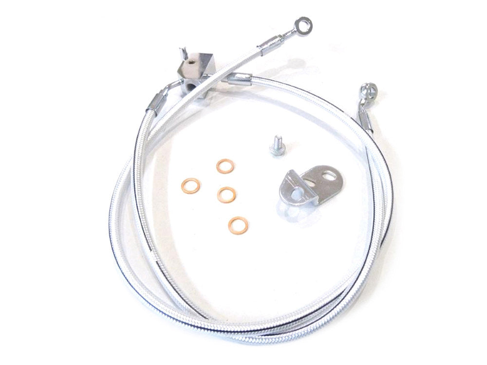 Rear Brake Line – Sterling Chromite. Fits FX Softail 2006 Models with 200 Tyre