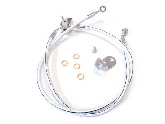 Rear Brake Line – Sterling Chromite. Fits FX Softail 2006 Models with 200 Tyre