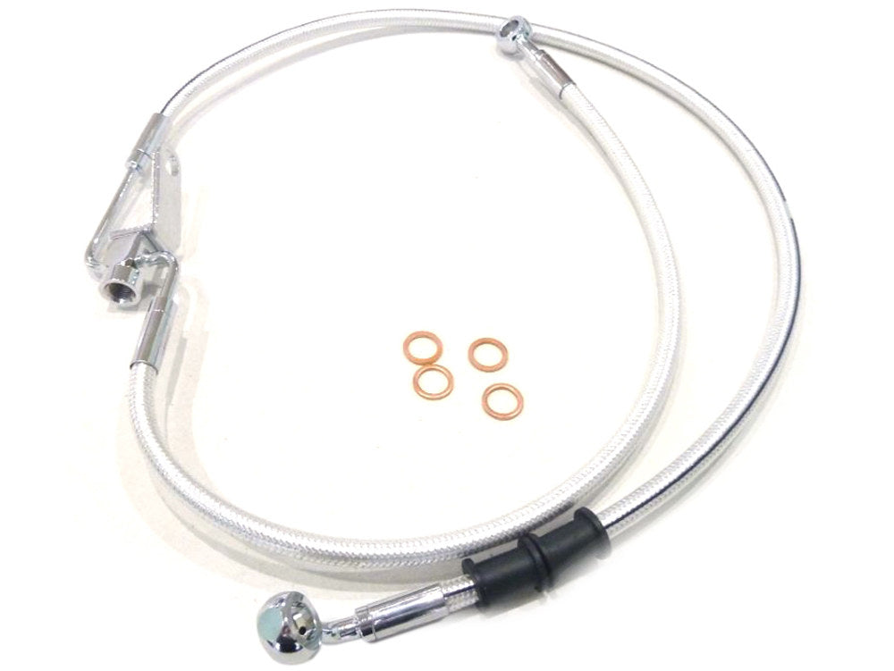 Rear Brake Line – Sterling Chromite. Fits Softails 2008-2010.