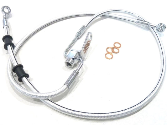 Rear Brake Line – Sterling Chromite. Fits Softail 2007 Only