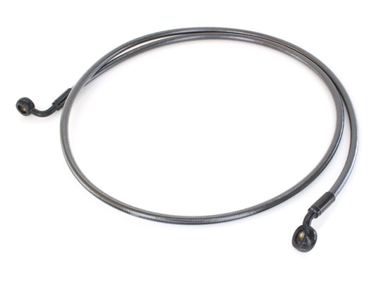 56in. E-Z Align Front Brake Line with 7/16in. x 35 Degree Banjo – Black Pearl.