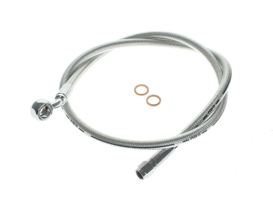 34in. Upper Front Brake Line with 10mm x 35 Degree Banjo – Sterling Chromite.